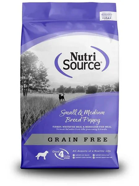 5 Lb Nutrisource Grain Free Small/Med Breed Puppy Food - Dog/Cat Supplements